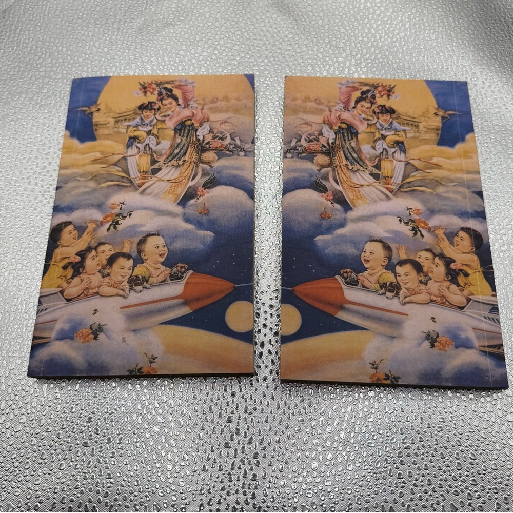 Vintage Style Art Print with Children and Angels